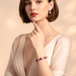 Wholesale Zircon Charm Bracelet featuring clear sparkling stones on platinum plated copper from JuneJewelry.com.