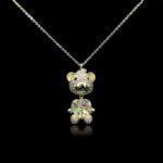 Wholesale unique bear necklace with Swarovski elements and platinum plating from junejewelry.com. Original bulk fashion jewelry with free shipping.