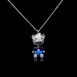 Wholesale unique bear necklace with Swarovski elements and platinum plating from junejewelry.com. Original bulk fashion jewelry with free shipping.