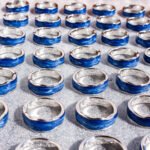 Wholesale Blue Enamel Wave Ring with Artistic Irregular Design from junejewelry.com