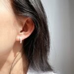 Wholesale Dopamine Enamel Hoop Earrings featuring multicolor enamel drip glaze on petite stackable blue hoops from junejewelry.com—factory price, free shipping