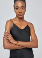 Wholesale cz cuff bracelet featuring a minimalist design and 14K gold plated copper from junejewelry.com