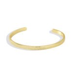 Wholesale Good Luck cuff bracelet featuring a minimalist design and 14K gold plated copper from junejewelry.com