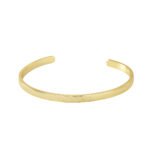 Wholesale Good Luck cuff bracelet featuring a minimalist design and 14K gold plated copper from junejewelry.com