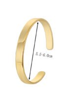 Wholesale European-style modern cuff bracelet featuring a minimalist design and 14K gold plated copper from junejewelry.com
