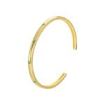 Buy wholesale triangle cuff bracelets. Simple, stylish, and adjustable, these 14K gold and platinum plated open cuff bracelets feature a modern triangle texture with CZ stone detailing. Free shipping at junejewelry.com.