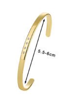 Zircon Gold-Plated Copper Cuff featuring micro-pavé zircon beads on a 14K gold-plated open copper bracelet from junejewelry.com—factory price, free shipping.