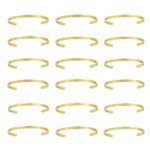 Wholesale European-style minimalist wishes cuff bracelet featuring a 14k gold plated copper design from junejewelry.com