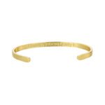 Wholesale European-style minimalist wishes cuff bracelet featuring a 14k gold plated copper design from junejewelry.com