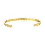 Wholesale European-style minimalist wishes cuff bracelet featuring a 14k gold plated copper design from junejewelry.com