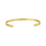 Wholesale European-style minimalist wishes cuff bracelet featuring a 14k gold plated copper design from junejewelry.com
