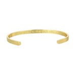 Wholesale European-style minimalist wishes cuff bracelet featuring a 14k gold plated copper design from junejewelry.com