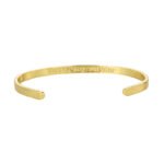 Wholesale European-style minimalist wishes cuff bracelet featuring a 14k gold plated copper design from junejewelry.com