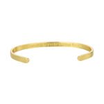 Wholesale European-style minimalist wishes cuff bracelet featuring a 14k gold plated copper design from junejewelry.com