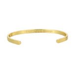 Wholesale European-style minimalist wishes cuff bracelet featuring a 14k gold plated copper design from junejewelry.com