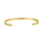 Wholesale European-style minimalist wishes cuff bracelet featuring a 14k gold plated copper design from junejewelry.com