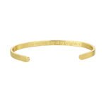 Wholesale European-style minimalist wishes cuff bracelet featuring a 14k gold plated copper design from junejewelry.com