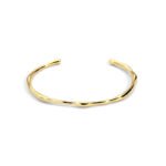 Wholesale European-style irregular lava cuff bracelet featuring a 14k gold plated copper design from junejewelry.com
