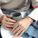 Wholesale European-style irregular lava cuff bracelet featuring a 14k gold plated copper design from junejewelry.com