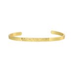 Wholesale European-style minimalist patterned cuff bracelet featuring a 14k gold plated copper design from junejewelry.com