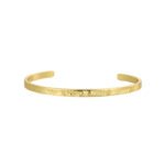 Wholesale European-style minimalist patterned cuff bracelet featuring a 14k gold plated copper design from junejewelry.com
