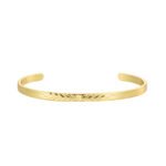 Wholesale European-style minimalist patterned cuff bracelet featuring a 14k gold plated copper design from junejewelry.com