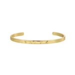 Wholesale European-style minimalist patterned cuff bracelet featuring a 14k gold plated copper design from junejewelry.com