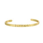 Wholesale European-style minimalist patterned cuff bracelet featuring a 14k gold plated copper design from junejewelry.com