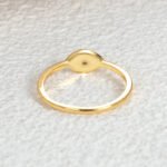 Wholesale European-style minimalist Evil Eye ring featuring an 18k gold plated copper design from junejewelry.com