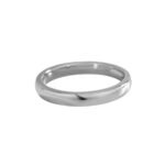 Wholesale Gold Band Ring in minimalist round arc design, real gold plated brass with high-polish finish, sizes 6-9, from junejewelry.com.