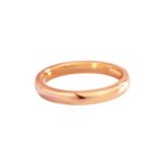 Wholesale Gold Band Ring in minimalist round arc design, real gold plated brass with high-polish finish, sizes 6-9, from junejewelry.com.