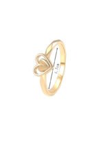 Wholesale heart shape ring for women with carved floral design and 18K gold plating – romantic wedding style jewelry from junejewelry.com.