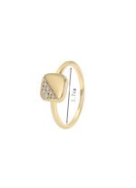 Wholesale geometric zircon ring featuring a square shape and closed copper band with 18K gold plating – fashion jewelry from junejewelry.com.