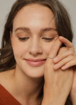 Blue Opal Zircon Ring featuring a round blue opal and zircon accents on a 14K gold‑plated copper band from junejewelry.com—factory‑direct pricing, free shipping.