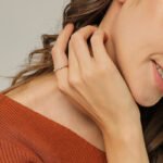 Blue Opal Zircon Ring featuring a round blue opal and zircon accents on a 14K gold‑plated copper band from junejewelry.com—factory‑direct pricing, free shipping.