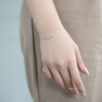 Wholesale Infinity Silver Set, 925 sterling silver, inlaid with zircons, includes necklace and bracelet, INS style niche high-end design, from junejewelry.com.