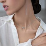 Wholesale Infinity Silver Set, 925 sterling silver, inlaid with zircons, includes necklace and bracelet, INS style niche high-end design, from junejewelry.com.