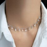 Wholesale Pearl Set, including 925 sterling silver bracelet, necklace, pearl pendant, and anklet, inlaid with zircons, INS style design, from junejewelry.com.