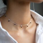 Wholesale silver onyx necklace with 925 sterling silver chain and black gemstone pendant, platinum plated – from JuneJewelry.com