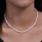 Wholesale Beaded Pearl Necklace, featuring freshwater cultured pearls, 18K gold plated, and an elegant European INS style design, ideal for fashion jewelry wholesale from junejewelry.com.