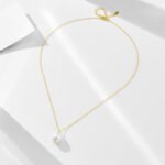 Wholesale sterling silver minimalist baroque pearl pendant necklace – 18K gold plated influencer-style jewelry from JuneJewelry.com