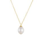 Wholesale sterling silver minimalist baroque pearl pendant necklace – 18K gold plated influencer-style jewelry from JuneJewelry.comWholesale sterling silver minimalist baroque pearl pendant necklace – 18K gold plated influencer-style jewelry from JuneJewelry.com