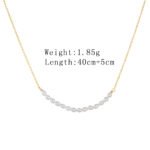 Wholesale sterling silver horizontal rice pearl bar necklace – 18K gold plated minimalist design from JuneJewelry.com