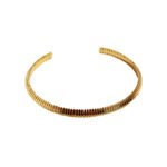 Gold snake chain jewelry set – bangle, ring, and earrings in 18K gold plated copper from JuneJewelry.com