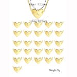 Wholesale heart-shaped letter necklace A-Z initials in 18K gold plated brass – fashion jewelry from JuneJewelry.com.