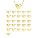 Wholesale heart-shaped letter necklace A-Z initials in 18K gold plated brass – fashion jewelry from JuneJewelry.com.