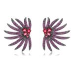 Wholesale Marquise Cluster Stud Earrings with a silver plated finish and clear cubic zirconia stones from JuneJewelry.com – elegant fashion jewelry for bulk orders.