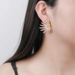 Wholesale Marquise Cluster Stud Earrings with a silver plated finish and clear cubic zirconia stones from JuneJewelry.com – elegant fashion jewelry for bulk orders.