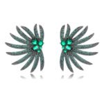 Wholesale Marquise Cluster Stud Earrings with a silver plated finish and clear cubic zirconia stones from JuneJewelry.com – elegant fashion jewelry for bulk orders.