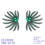 Wholesale Marquise Cluster Stud Earrings with a silver plated finish and clear cubic zirconia stones from JuneJewelry.com – elegant fashion jewelry for bulk orders.